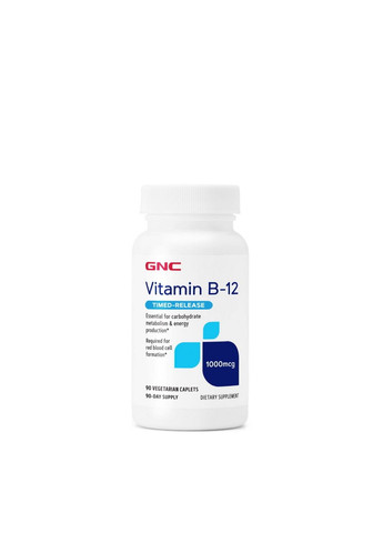 Витамины и минералы Vitamin B12 1000 mcg, 90 каплет GNC (293478881)