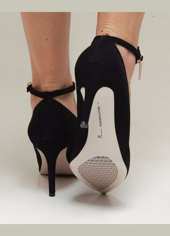 Bravo Moda Лодочки черные замша черный з натуральная замша, польша — всесезон (302209607)