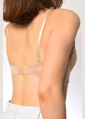 Бежевый бюстгальтер женский бежевого цвета чашка в Let's Shop полиамид