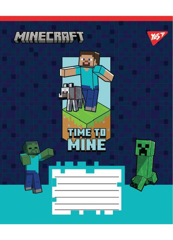 Набір зошитів шкільних А5/12 клітинка Minecraft Walls 25 шт (767563) Yes (352167508)