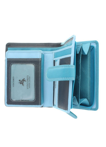 Женский кожаный кошелек RB51 BLUE M Fiji c RFID Visconti (303830881)