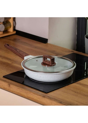 Сковорода универсальная MGC алюминиевая 24 см с антипригарным покрытием, белый MGC HP-4-466 No Brand (358885727)