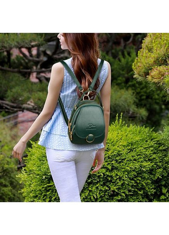 Жіночий міні рюкзак сумка Кенгуру 2 в 1 коричневий міський рюкзачок для жінок екокожаний ProDobro (363135741)