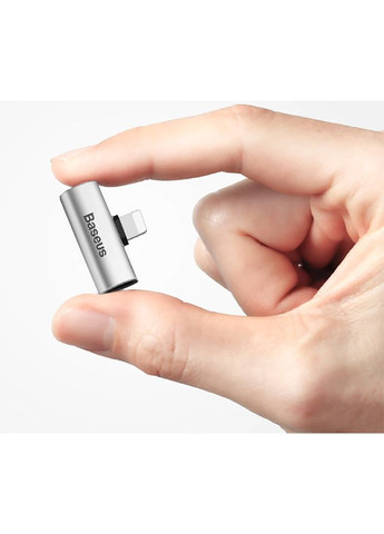 Переходник L46 Lightning (Наушники Lightning + Зарядка) (CAL46-S1) Black-Silver Baseus (362915892)