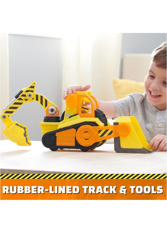 Щенячий патруль Кремез и команда Бульдозер и фигурка Кремеза Делюкс Paw Patrol Rubble & Crew Rubble’s Bulldozer Spin Master (365251666)