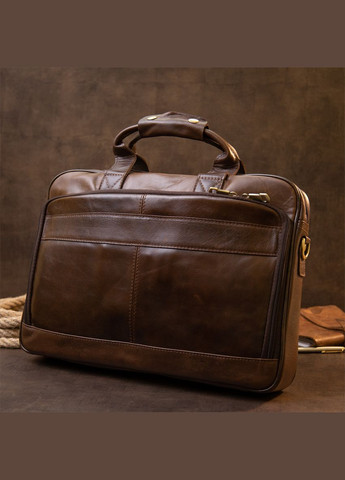 Сумка для ноутбука Vintage ділова з кишенями для документів коричнева (sku_20391) No Brand (328922505)