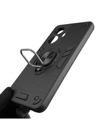 Чохол для телефона C55 броньований з магнітним кільцем-тримачем на реалмі с55 чорний Realme (366235850)