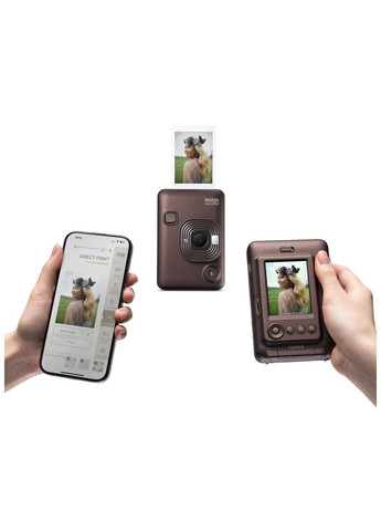 Набір камера миттєвого друку Instax Mini LiPlay Brown + чохол + фотоальбом 108 + фотоплівка 10 шт. Fujifilm (365721903)