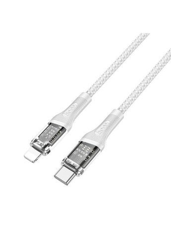 Кабель TypeC to Lightning Transparent Discovery Edition PD charging data cable U111|1.2m, 20W| Hoco (279825978)