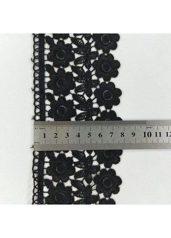 Кружево макраме 7.5 см (20 м) Цвет черный (25-F1375E1-8) Plus-plus (352746441)