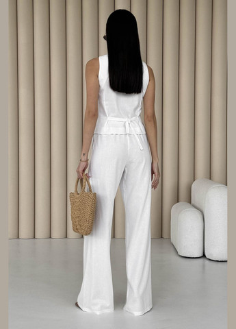 Стильний брючний костюм – двійка білого кольору Jadone Fashion (292584273)