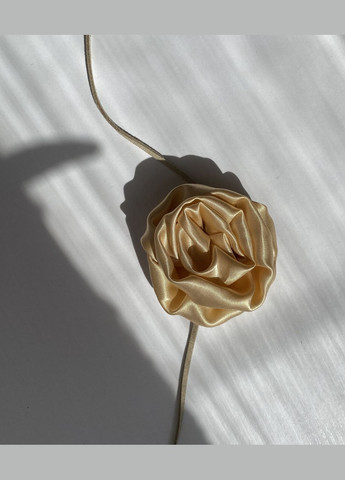 Чокер цветок бежевого цвета на шнурке D.Hats текстиль (285710696)