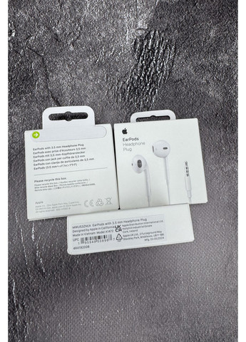 Навушники EarPods with Mic 3.5 mm Headphone Plug для iPhone Гарантія No Brand (370269446)