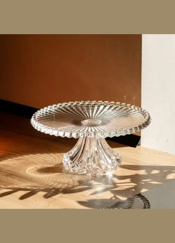 Тортівниця на ніжці Nordic із кришталевого скла, прозорий HP-19-138 No Brand (339054080)