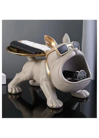Керамическая статуэтка-органайзер для мелочей в виде бульдога No Brand (335355610)