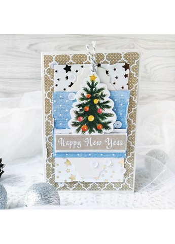 Набір для створення вітальних листівок "Новорічні побажання" FDGCK-001 в асортименті Fabrika Decoru (364630909)
