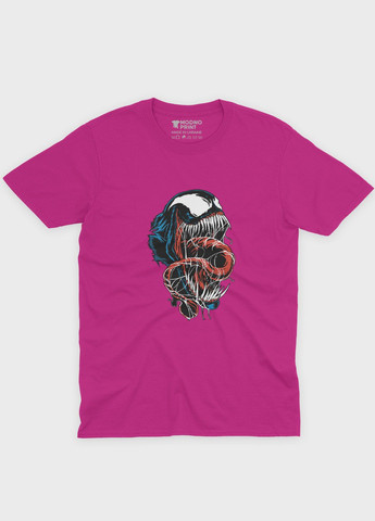 Рожева демісезонна футболка для дівчинки з принтом суперзлодія - веном (ts001-1-fuxj-006-013-020-g) Modno