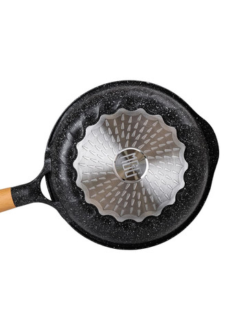 Мармурова алюмінієва сковорода з антипригарним покриттям Ø 24 см чорна HP-4-423B (A-033054) MGC (342759139)