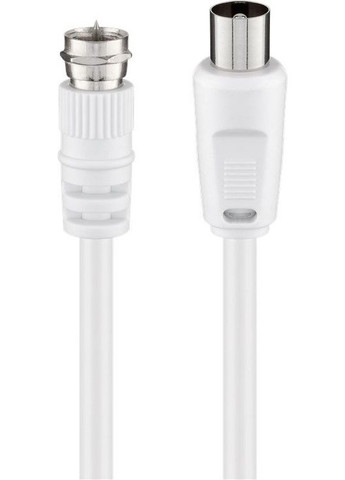 Кабель антенний RF:F Coaxial M/M (тато/тато) 5.0m 75 Ohm 2xShield D=5mm 70dB Goobay (369646504)