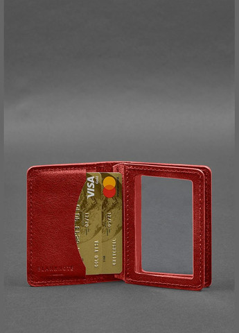 Шкіряна обкладинка для посвідчення водія, ID і пластикових карток 2.0 червоний (A-028249) BlankNote (328444705)