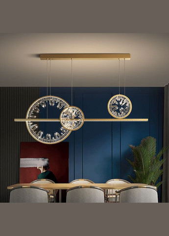 Люстра светодиодная подвесная LED светильник для квартиры на потолок лэд 26604 Бронза 40-135х6х120 см. Sunnysky (364759250)