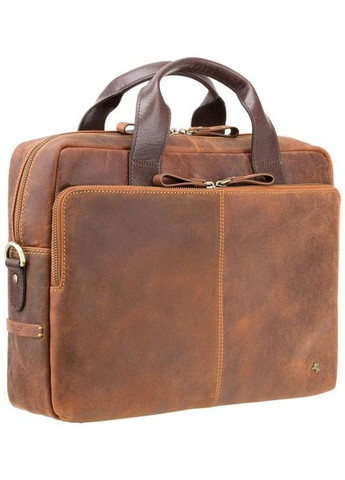 Сумка портфель через плече для чоловіків з натуральної шкіри для документів А4 для ноутбука Коричневий 40386 Visconti (361400973)