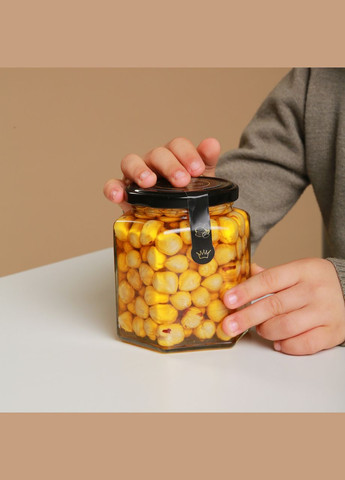 Подарочный набор №20 фундук с медом в индивидуальной шпоновой коробочке Царство Меду (330027777)