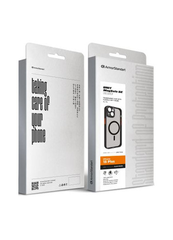 Чехол для мобильного телефона (ARM75364) ArmorStandart Unit MagSafe SE Apple iPhone 15 Plus Black Orange (364629273)
