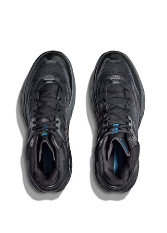 Черные осенние мужские ботинки 1127918 черный штуч. кожа HOKA