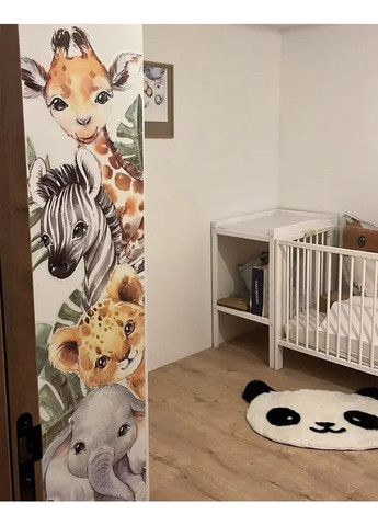 Наклейки на стену для детской комнаты Зверята из Джунгей 97х33 см No Brand (366303869)