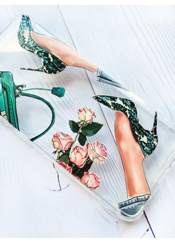 Чехол с утолщенными углами на Xiaomi Redmi Note 12 Pro Speed 5G:: Туфельки и цветы (принт 225) Creative (360689279)