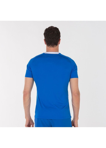 Белая футболка city t-shirt royal-white s/s синий,белый Joma
