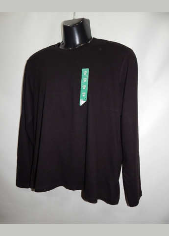 Футболка чоловіча з довгим рукавом р.60 002FMLN (тільки у вказаному розмірі, тільки 1 шт) Primark однотонний чорний повсякденні бавовна