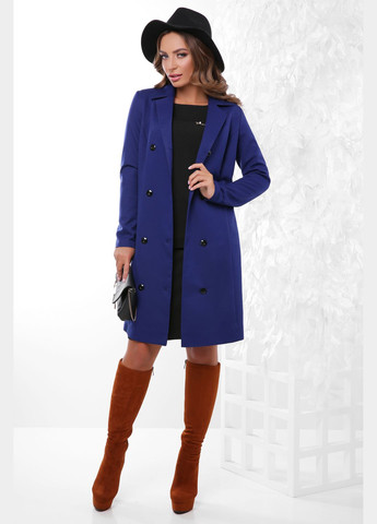 Синий женский женский удлиненный блейзер с английским воротником (-blejzer-1799) MarSe - демисезонный