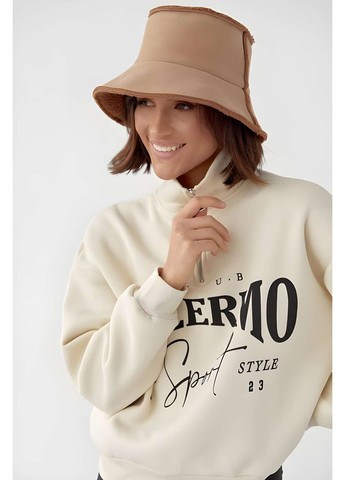 Жіноча утеплена коричнева панама еко-замша, штучна замша тепла, весна, осінь, зима, демісе... No Brand (362347821)