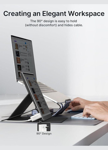 Кабель Type-C to mini HDMI Right Angle 4K@30Hz/2K@60Hz/1080P (Short Side Toward Screen) 0.9м білий Jsaux (308849312)