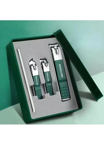 Манікюрний набір для догляду за нігтями 4в1 щипці кусачки для кутикули та пилочка з нержавіючої сталі No Brand (361669626)