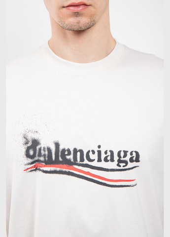 Молочная футболка Balenciaga