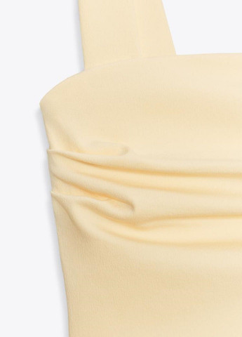 Желтое повседневный платье Zara однотонное