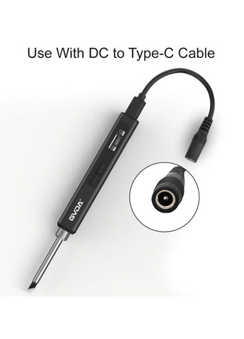 USB паяльник GD300 (65Вт, 420 град.) + блок живлення PD 65W, 5 жал, кабель Type-C, припій, підставка GVDA (327430346)