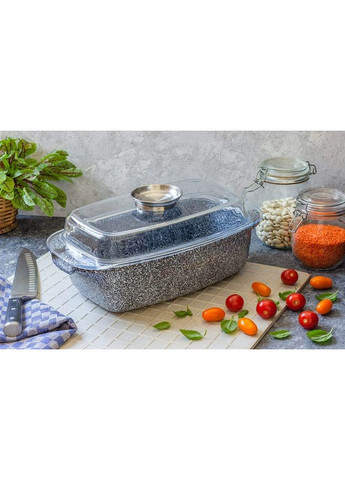 Гусятниця-жаровня з литого алюмінію і гранітним покриттям з кришкою 4.5 л (EB-8007) Edenberg (368993389)