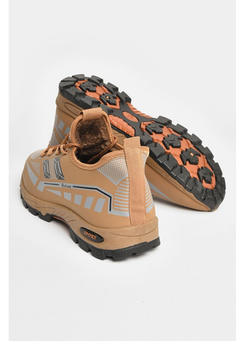 Світло-коричневі Зимовий кросівки чоловічі на штучному хутрі світло-коричневого кольору Let's Shop