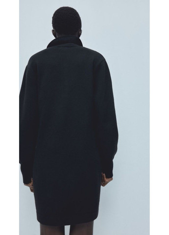 Черное повседневный женское платье с воротником тонкой вязки н&м (57641) xs черное H&M