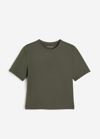 Темно-зелена літня футболка H&M