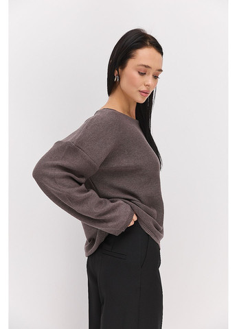 Жіночий вязаний джемпер oversize чорний Arjen (370601788)