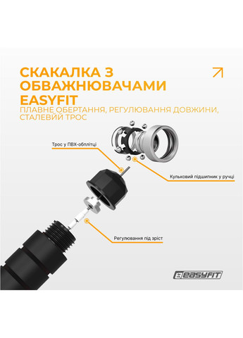 Скакалка з обважнювачем EasyFit (348782786)