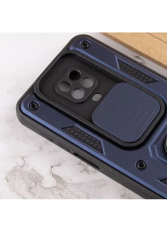 Ударопрочный чехол Serge Ring для Xiaomi Redmi Note 9s Note 9 Pro Note 9 Pro Max синий, с кольцом и магнитом Epic (396509728)