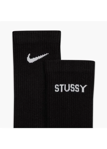 Чорні шкарпетки everyday plus x stussy dri-fit crew () black (3 пари) fq3054-010 Nike (398070176)