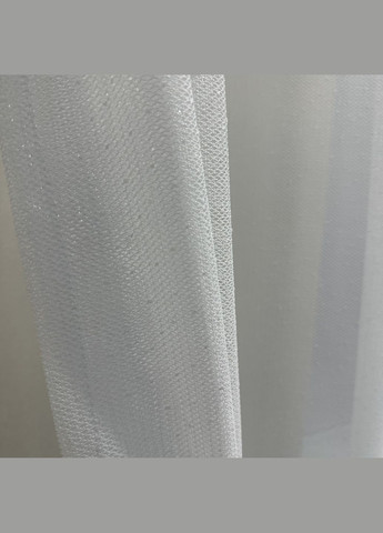 Современный тюль размером 300х270 см в спальню белого цвета. Качественный жаккардовый тюль с рисунком No Brand (316591511)