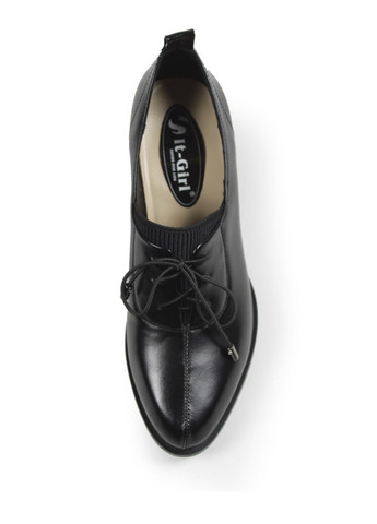 It-Girl Жіночі закриті туфлі на середніх підборах чорний з натуральна шкіра, — демісезон (362946061)